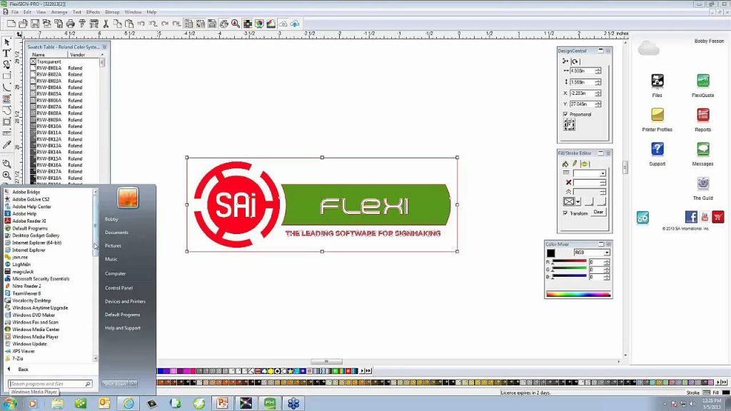 flexi sign software version 12